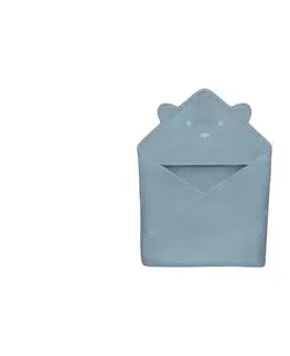 Svietidlá Lionelo - Detská osuška s kapucňou MUSLIN HOODED TOWEL Grey Sky 5903771709316