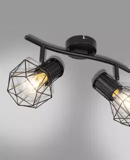 Lampy do obývačky Luster 54017-2 Čierny drôt LS2