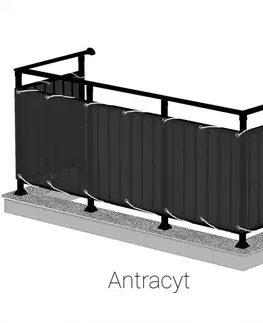 Balkónové zásteny a tieniace siete Balkónová zástena 90cm/500cm antracit