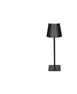 Lampy  WO69-B - LED stmievateľná nabíjateľná dotyková stolová lampa LUCCA LED/3,7V 2000 mAh čierna WO69-B