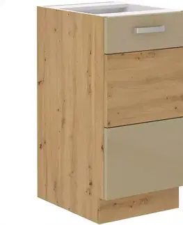 Kuchynské skrinky stojace Skrinka do kuchyne Artisan cappuccino lesk 40D 1F BB