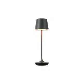 Lampy Stolná lampa čierna vrátane LED IP65 Nabíjateľná s nabíjacou stanicou - Treble