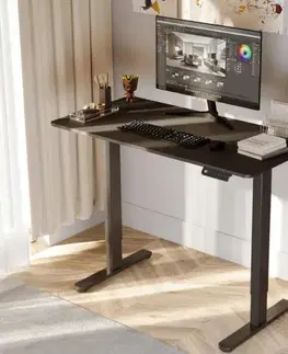 Detské stoly a stolíky Elvisia Elektrický výškovo nastaviteľný písací stôl YLÖS | čierna 120 x 60 cm