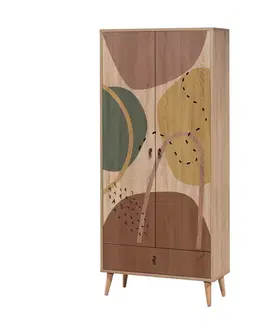Šatníkové skrine NATY štýlová šatníková skriňa, multicolor