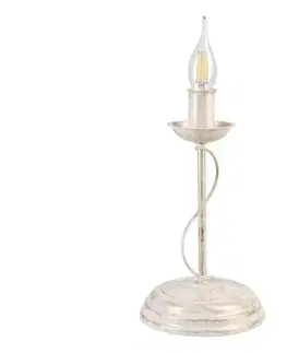 Lampy  Stolná lampa ANTON 1xE14/60W/230V biela patina LN-1.294/BIAŁA PATYNA