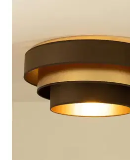 Svietidlá  Stropné svietidlo WENTA 1xE27/60W/230V pr. 50 cm hnedé/zlaté H0812