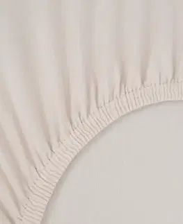 Plachty MKLozkoviny.sk Jersey plachta do postieľky s elastanom 70 × 140 cm – bílá káva