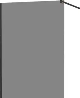 Sprchové dvere MEXEN/S - KIOTO Sprchová zástena WALK-IN 80x200 cm 8 mm, čierna, dymové sklo 800-080-101-70-40