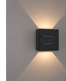 Svietidlá  08520L - LED vonkajšie nástenné svietidlo LUXLINE 6W/230V 3000K IP54 čierne 08520L