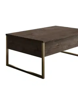 Konferenčné stolíky Konferenčný stolík Luxe - Walnut, Gold