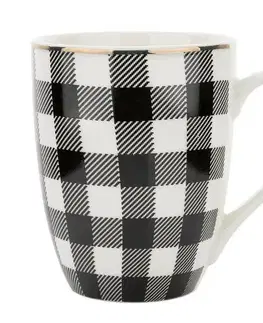 Hrnčeky a šálky Florina Porcelánový hrnček winter glam grid, 340 ml