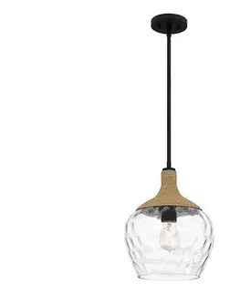 Svietidlá Elstead Quoizel QZ-ROYER-1P-MBK - Luster na tyči ROYER 1xE27/60W/230V pr. 30,2 cm QZ-ROYER-1P-MBK