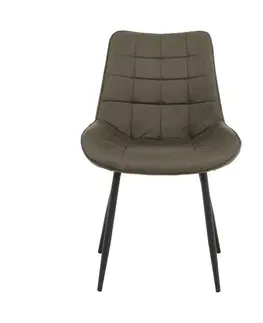Jedálenské stoličky KONDELA Sarin jedálenská stolička sivohnedá (taupe) / čierna