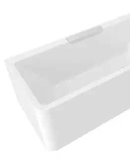 Vane POLYSAN - CASCATA R MONOLITH obdĺžniková vaňa 180x80x60cm, kaskáda nerez 73836MR.100