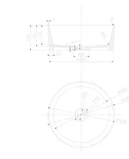 Umývadlá SAPHO - THIN umývadlo na dosku, priemer 38cm, bielá mat WN548