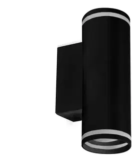 Svietidlá  Nástenné bodové svietidlo PARIS 2xGU10/10W/230V IP20 čierna 324382