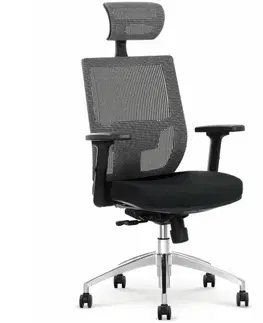 Otočné kreslá Kancelárske kreslo Admiral čierna/Šedá