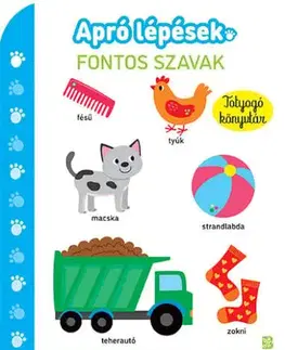 Leporelá, krabičky, puzzle knihy Apró lépések – Fontos szavak