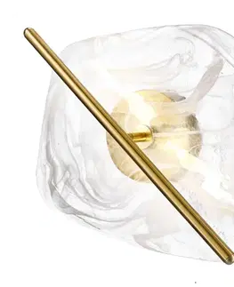 Nástenné svetlá RELAX lampa kinkiet mosiężny 5W LED 3000K klosz biały