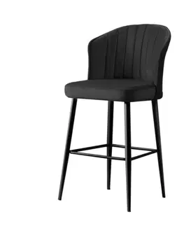 Barové stoličky Bar Stool Set (4 Pieces) Rubi - Black