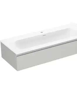 Kúpeľňový nábytok MEXEN/S - Orio kúpeľňová skrinka 120 cm s umývadlom Vela, 1 šuplík, sivá mat/biela mat 91A10-12023-1-BF62-W23M01