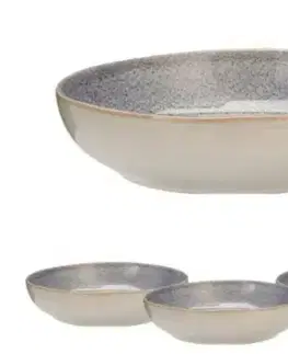 Taniere Kinekus Tanier hlboký 23 cm sada 4 ks keramika modrý