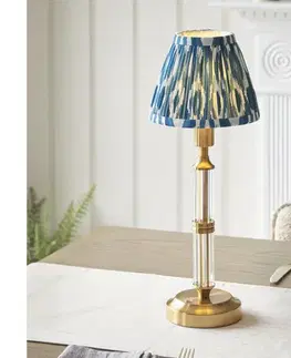 Lampy Endon 114846 - LED Stm. nabíjacia stolná lampa MORTON LED/1,5W/5V mosadz/modrá 114846