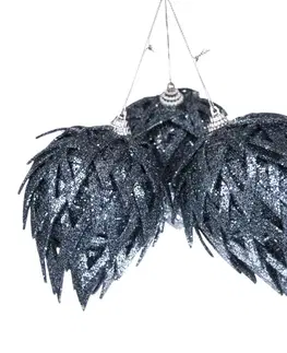 Vianočné dekorácie Sada vianočných ozdôb Sparkle blue, pr. 8 cm, 3 ks