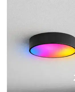 Svietidlá BRILAGI - LED RGBW stmievateľné kúpeľňové stropné svietidlo CLARE 2xE27/12W/230V IP54 čierne BG0578+2xAI0819