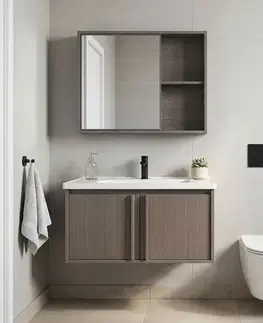 Kúpeľňový nábytok REA - Súprava kúpeľňového nábytku s umývadlom Gama T25023 KJM 80CM REA-M0210