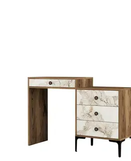 Toaletné Toaletný stolík Lizbon 552 - Walnut, White