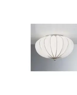 Svietidlá SIRU - Stropné svietidlo GIOVE 2xE14/40W/230V pr. 29 cm chróm/biela benátske sklo RC121-014BLL