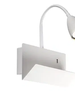 Svietidlá Rabalux 71090 - Nástenná lampa s poličkou TACITO 1xGU10/25W/230V biela 71090