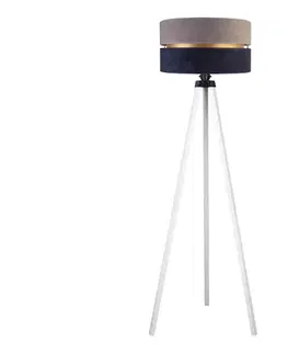 Lampy  - Stojacia lampa DUO 1xE27/60W/230V pr. 44 cm šedá/modrá/biela AS0465+DU82689