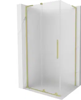 Sprchovacie kúty MEXEN/S - Velar L sprchovací kút, posuvné dvere 120 x 110, dekor, zlato kartáčovaná 871-120-110-33-55