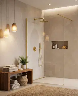 Sprchové dvere REA/S - Sprchová zástena Flexi Transparent / Gold 120 KPL-K99560