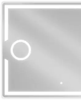 Kúpeľňové zrkadlá MEXEN - Onyx zrkadlo s osvetlením s kozmetickým zrkadlom 100 x 80, LED 600 9813-100-080-611-00