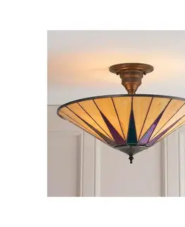 Svietidlá Endon 64043 - Prisadený luster Tiffany DARK STAR 3xE27/60W/230V pr. 49 cm 64043