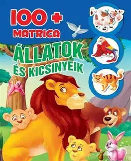 Nalepovačky, vystrihovačky, skladačky Állatok és kicsinyeik - 100+matrica