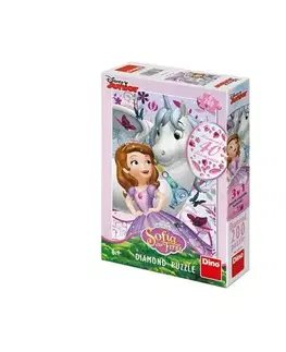 Od 100 dielikov Dino Toys Puzzle Sofia a jednorožec 200 diamond Dino