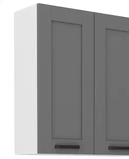 Kuchynské skrinky visiace Kuchynská skrinka Luna dustgrey/biela 80G-90 2F