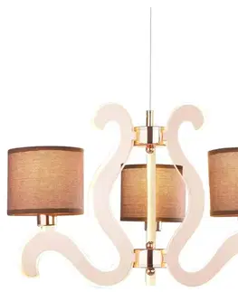 Svietidlá Medená závesná lampa 3x40W + LED luster 18,4W Ambrosia