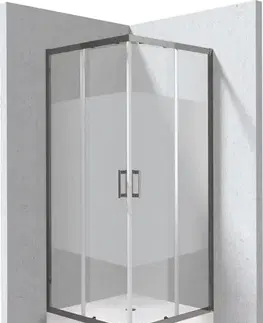 Sprchovacie kúty DEANTE - Funkia Evo štvorcový kút s vaničkou, 80x80 cm – vzor pruh KYCZDE88P