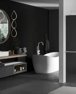 Sprchové dvere MEXEN/S - Kioto+ Sprchová zástena WALK-IN s poličkou a držiakom uterákov 120 x 200, zrkadlové, biela 800-120-121-20-50