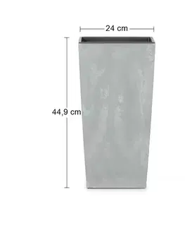 Kvetináče a truhlíky NABBI DURS240E plastový kvetináč 24 cm sivý betón