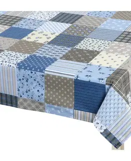 Obrusy Bellatex Obrus ​​Adela Patchwork modrá, 120 x 140 cm, 120 x 140 cm