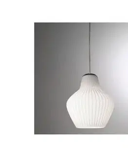 Svietidlá SIRU - Luster na lanku LONDON 1xE27/60W/230V biela/lesklý chróm benátske sklo LS601-025BLL