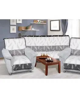 Prehozy Bellatex Súprava Karmela plus 3+1+1 Pierko, 1 ks 150 x 200 cm, 2 ks 65 x 150 cm