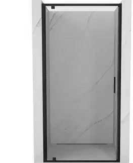Sprchovacie kúty MEXEN/S - Exo sprchové dvere krídlové 90, transparent, čierna - 8181-090-000-01-00 8181-090-000-70-00