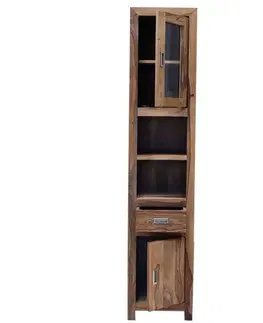 Kúpeľňový nábytok Skrinka do kúpeľne Nela 40x190x35 indický masív palisander